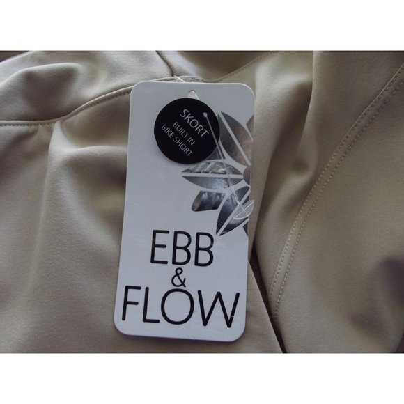 Ebb & Flow Skort Size Small Doeskin Tan Beige shorts/skirt polyester spandex - Picture 10 of 12